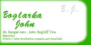 boglarka john business card